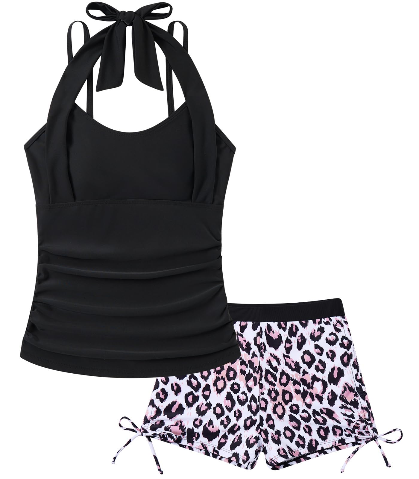 Girls Tankini Swimsuit 2 Piece Halterneck Bathing Suit for Teens Size 7-16