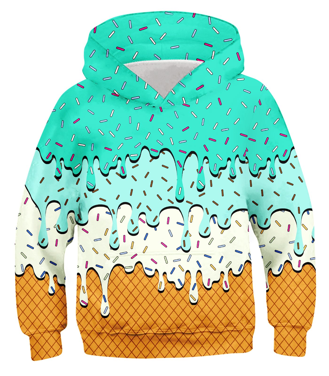 Move Dance Boys Hoodies Ice Cream Baseball Pullover Sweatshirts Size 7-16