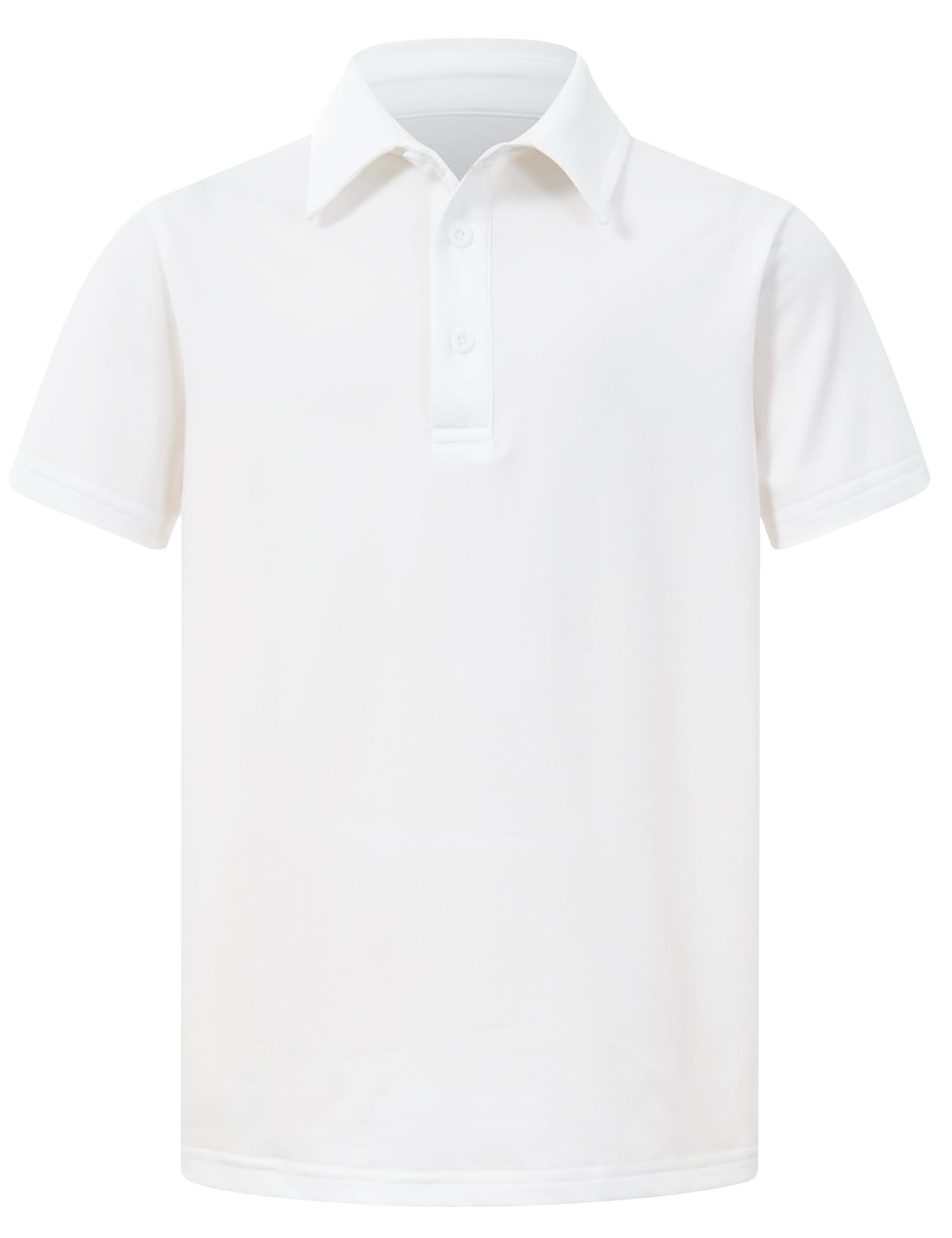 Cozople Boys Performance Polo Dry Fit Short Sleeve Solid Golf Shirt Casual School Uniform Tops for Kids Size 5-14