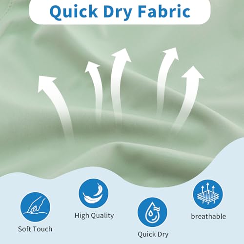 Cozople Mens Swim Trunks with Compression Liner 2-in-1 Quick Dry 9 Inch Board Shorts with Zipper Pockets