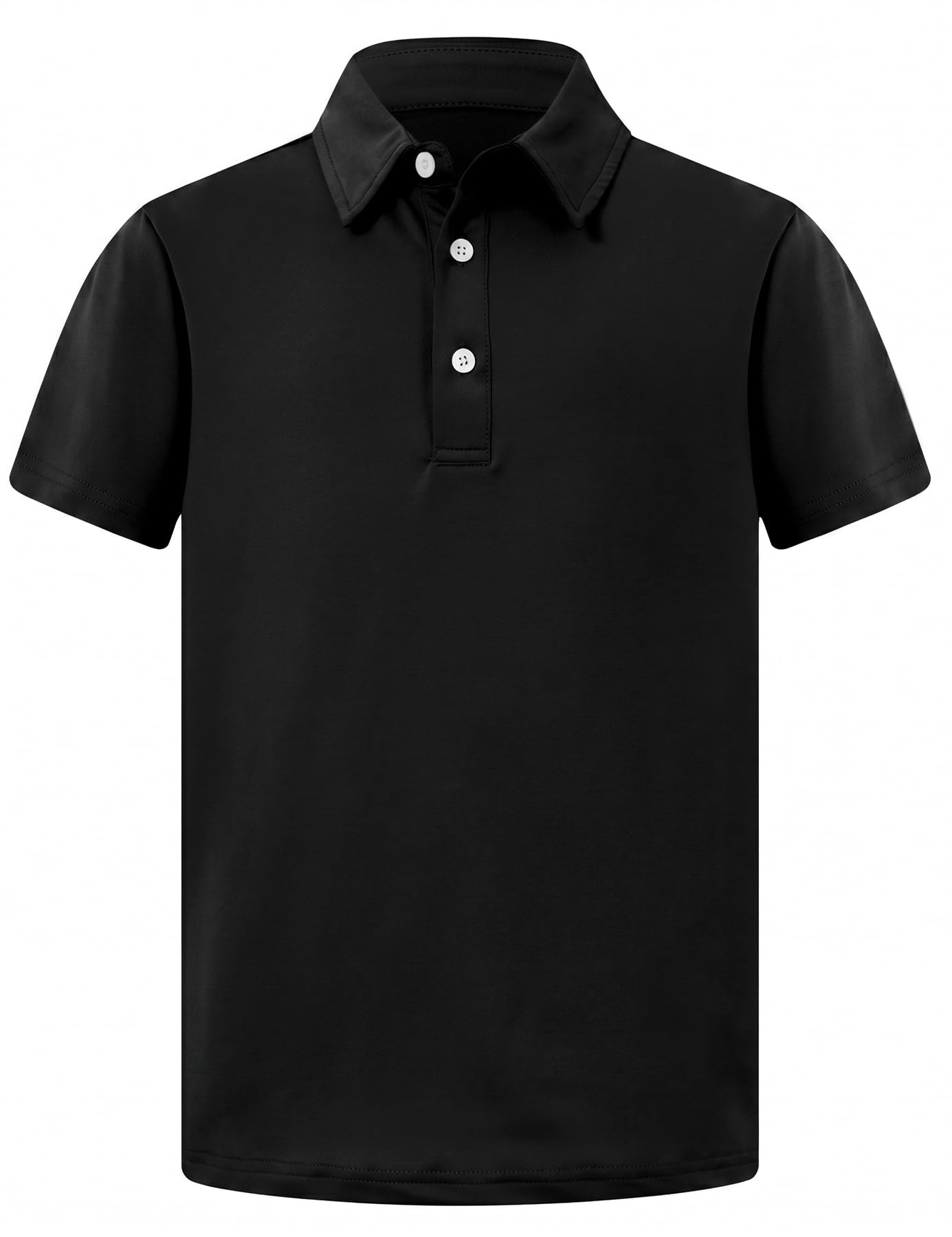 Cozople Boys Performance Polo Dry Fit Short Sleeve Solid Golf Shirt Casual School Uniform Tops for Kids Size 5-14