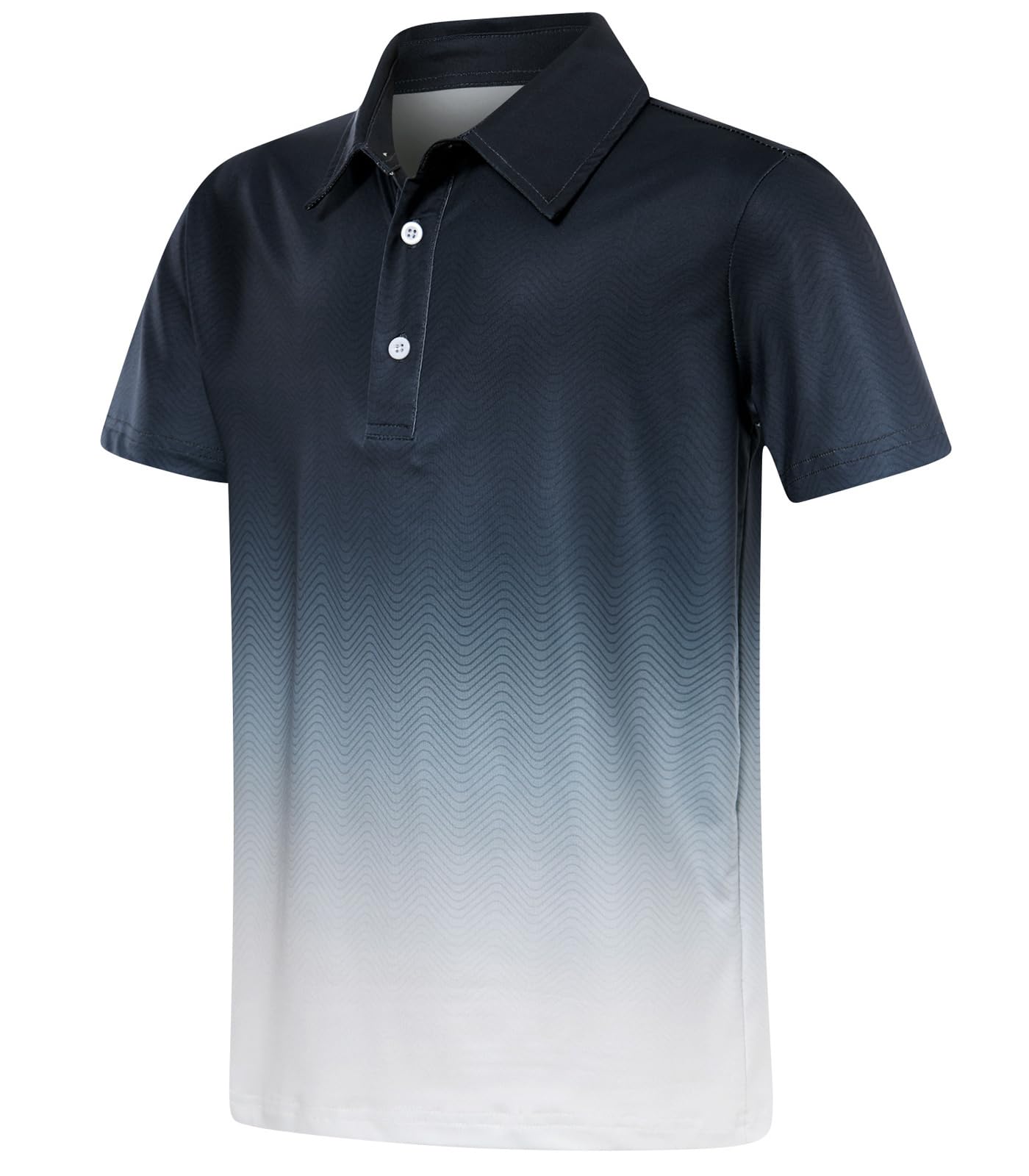 Boys Performance Polo Dry Fit Short Sleeve Golf Stripe Shirt for Active Casual Size 5-14