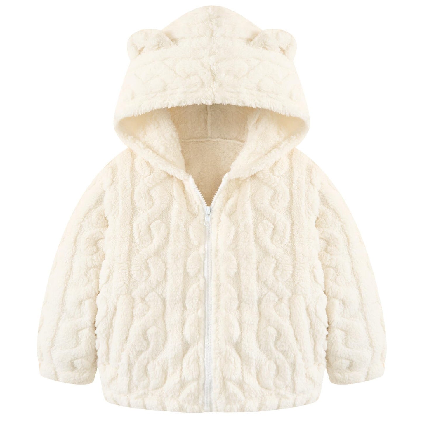 Toddler Fleece Jacket Girls Warm Coats Winter Outerwear 2-6 Years
