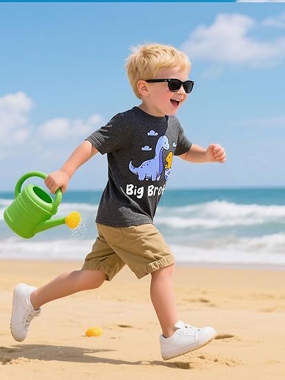 Funnycokid Big Brother T Shirt for Toddler Boys Tee Construction Promoted Short Sleeve 1-6 Years