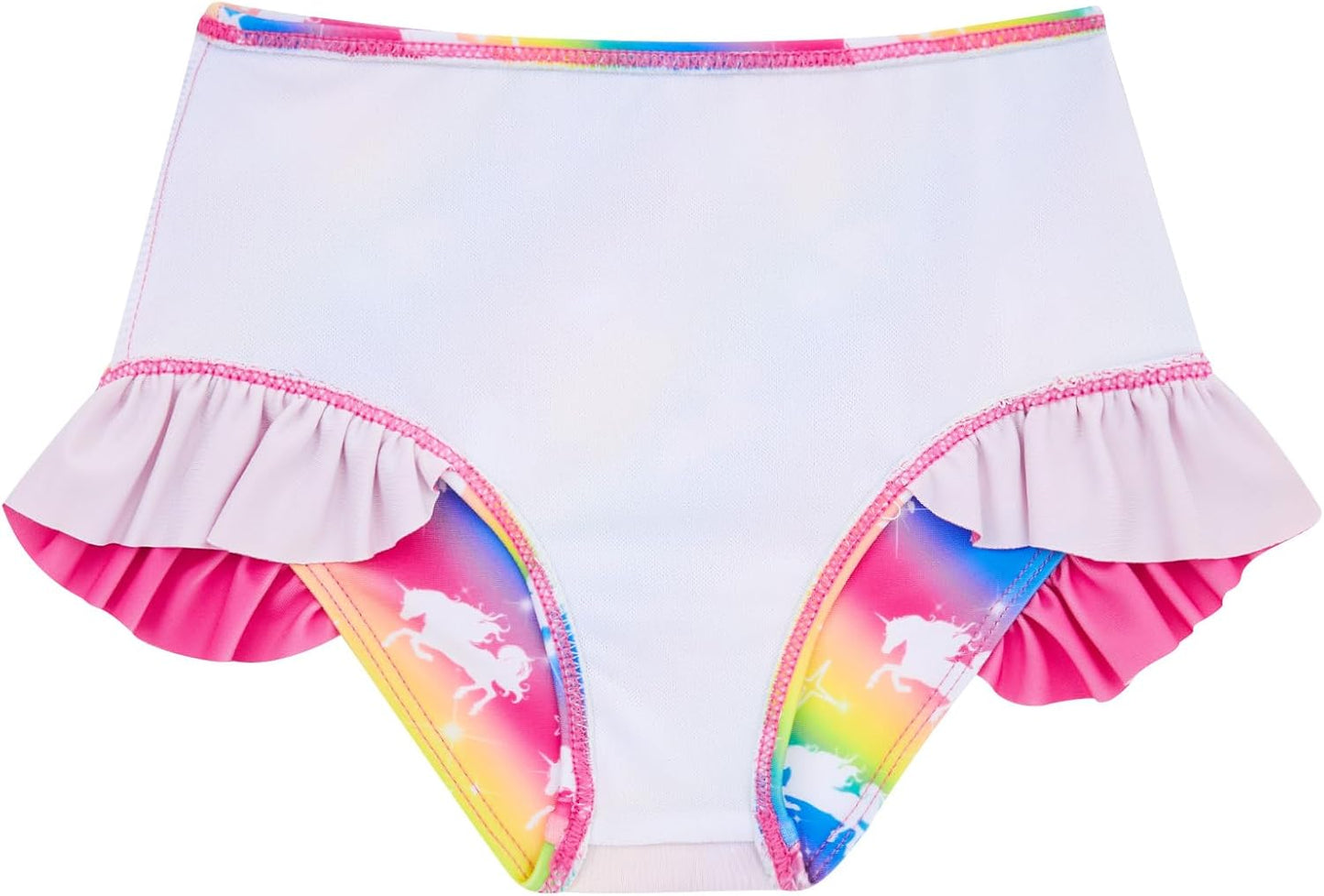 Funnycokid Girls Swimsuit Kids Bathing Suit 3-7 Years Rashguard Swimwear Long Sleeve 3 Piece Toddler