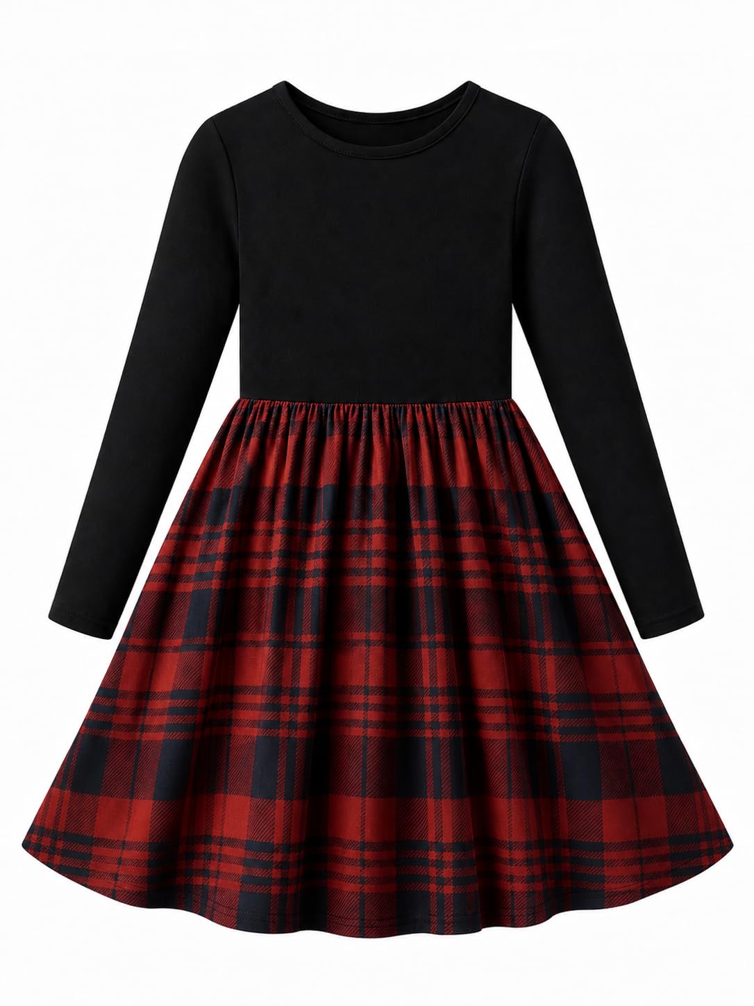 Vogseek Girls Dress Toddler Fall Dress Long Sleeve Dresses Ages 3-7 | Toddler Girls Dress, Twirly Dress, A-Line Skirt,95%Cotton-5%Spandex Top, School, Party, Casual，Various Prints