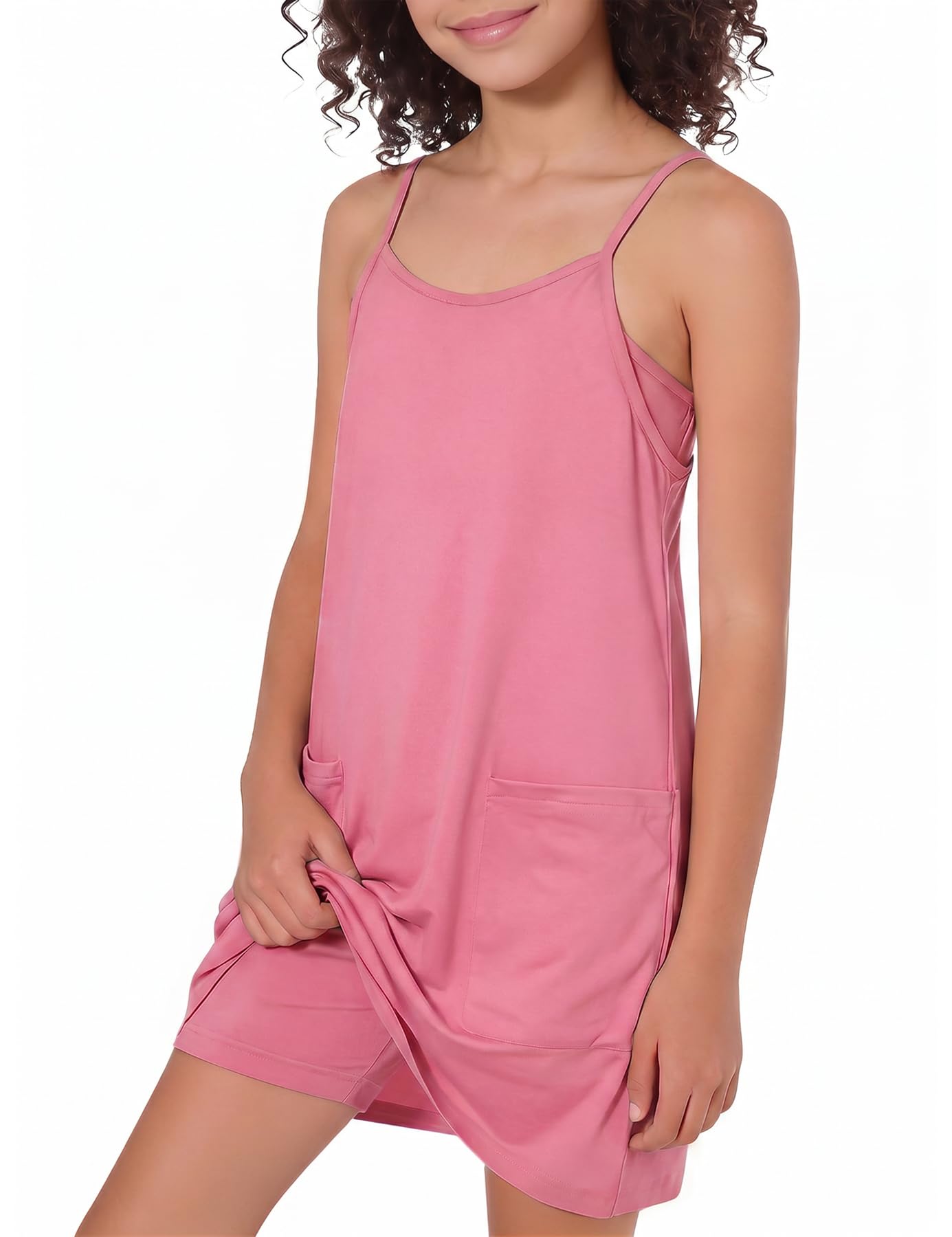 Girls Dress with Shorts Summer Romper Dresses 8-14 Years
