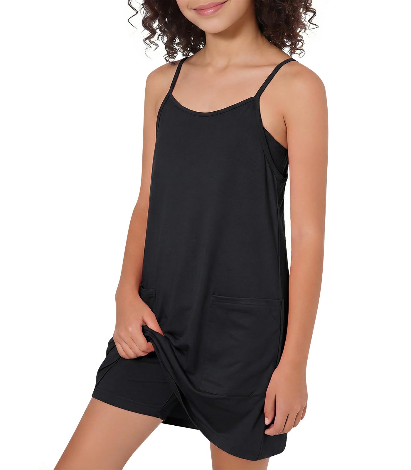 Girls Dress with Shorts Summer Romper Dresses 8-14 Years