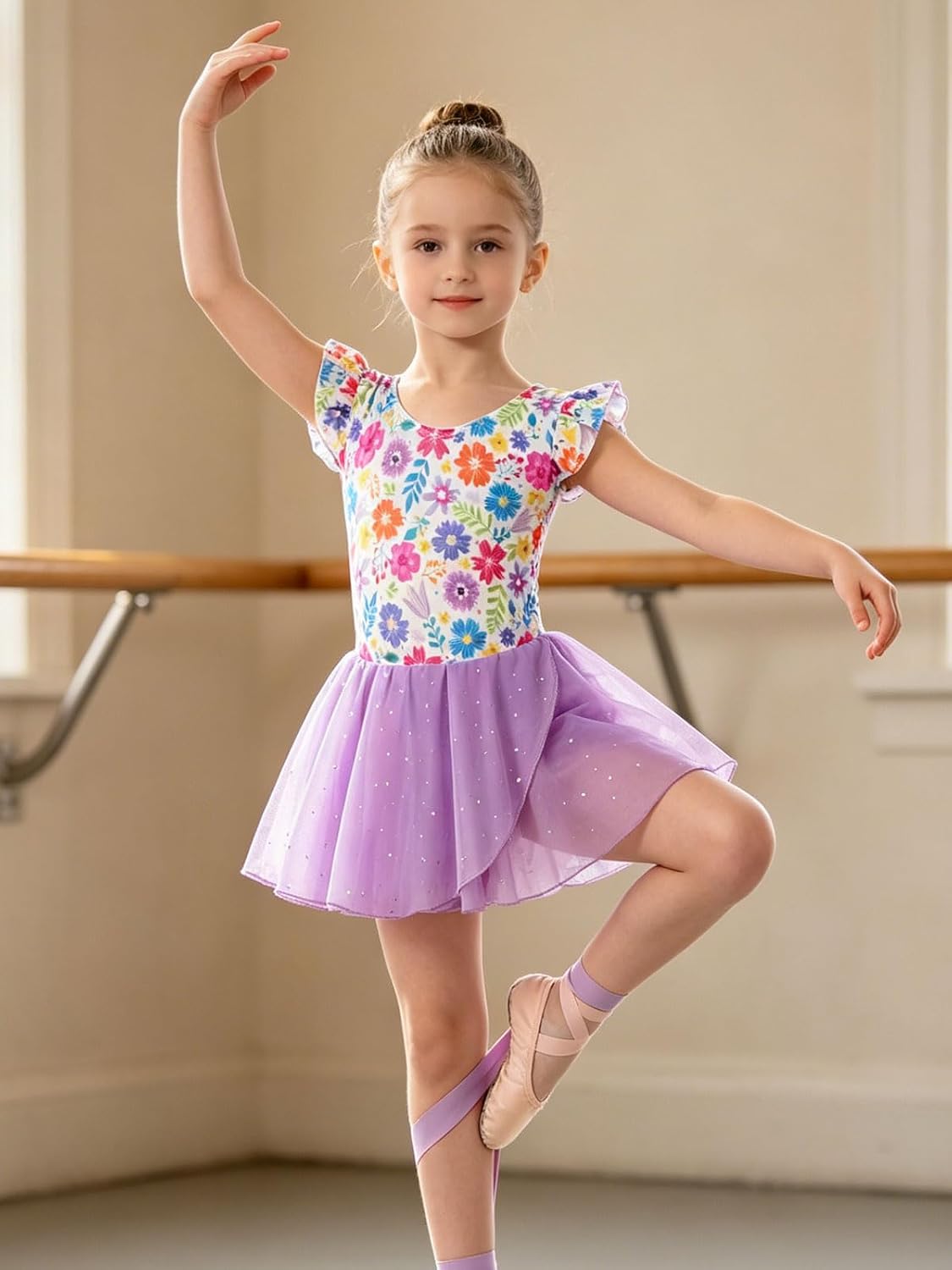 Funnycokid Ballet Leotards for Girls Ballerina Outfit, 2-9 Years