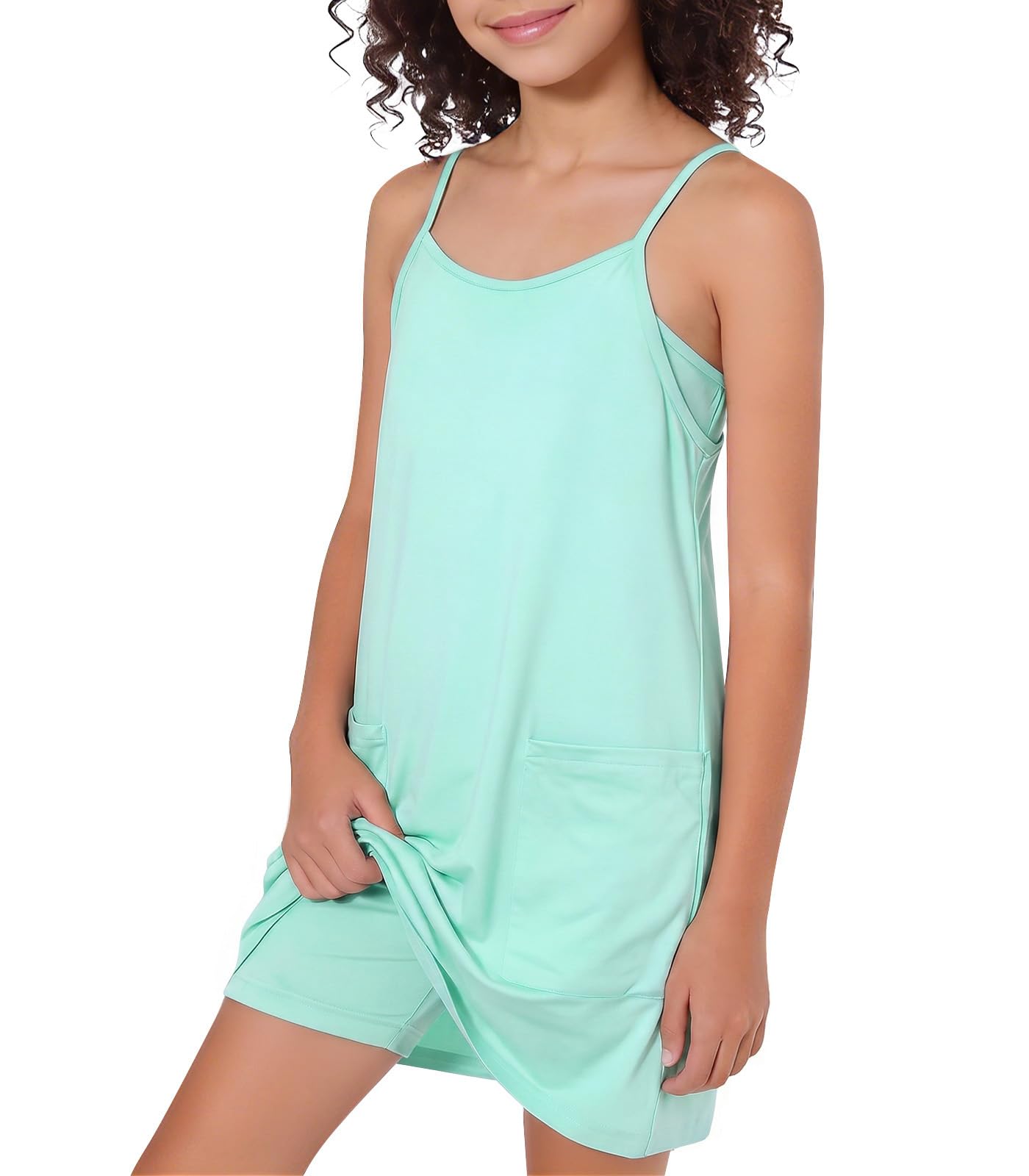 Girls Dress with Shorts Summer Romper Dresses 8-14 Years