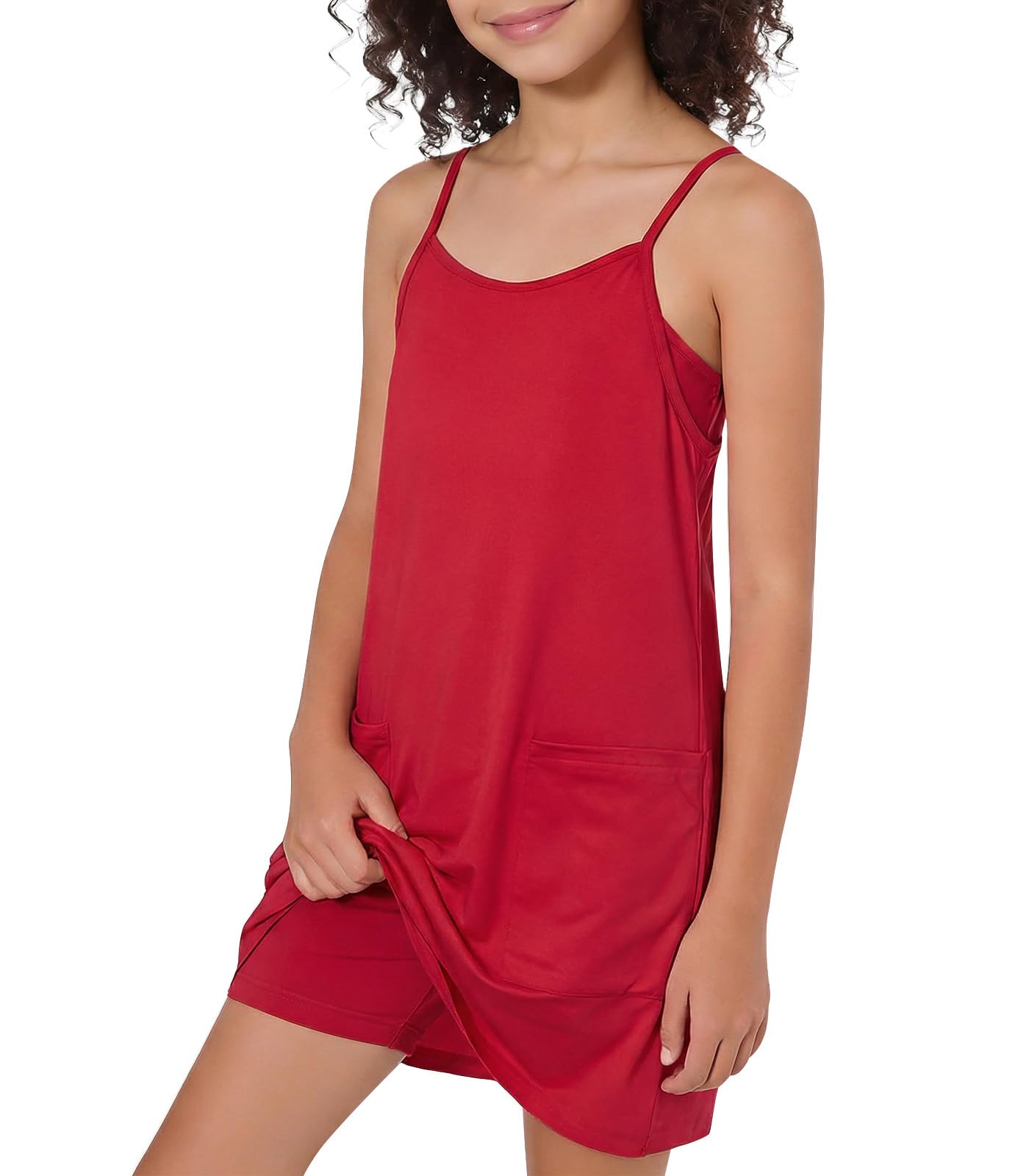 Girls Dress with Shorts Summer Romper Dresses 8-14 Years