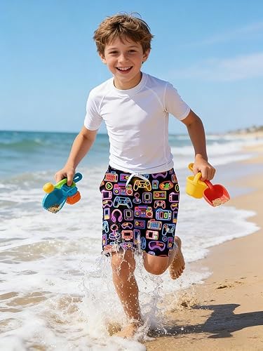 Idgreatim Teens Boys Swim Trunks Quick Dry Beach Swimwear UPF 50+ Board Shorts with Mesh Lining 6-14 Years
