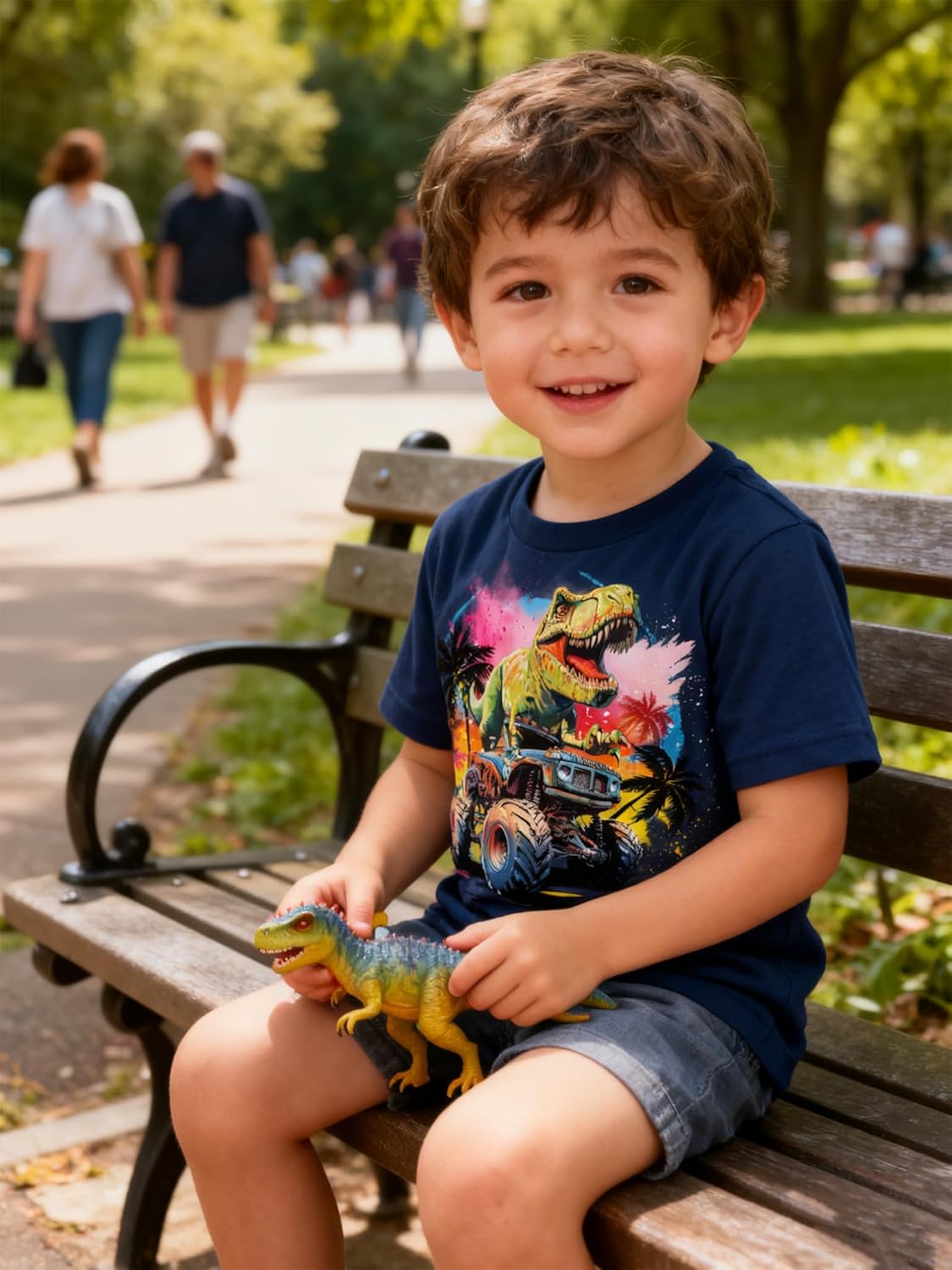 Funnycokid Toddler Boys Shirts Graphic T-Shirt Kids Short Sleeve Tees 2-7 Years