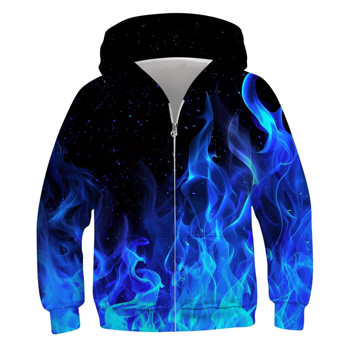 TUONROAD Boys Hoodies Sweatshirt Cool Pullover with Pockets Size 6-14 Years | Full zipper, 3D graphic prints, kangaroo pocket, polyester spandex, school and casual layering,Size 6-14