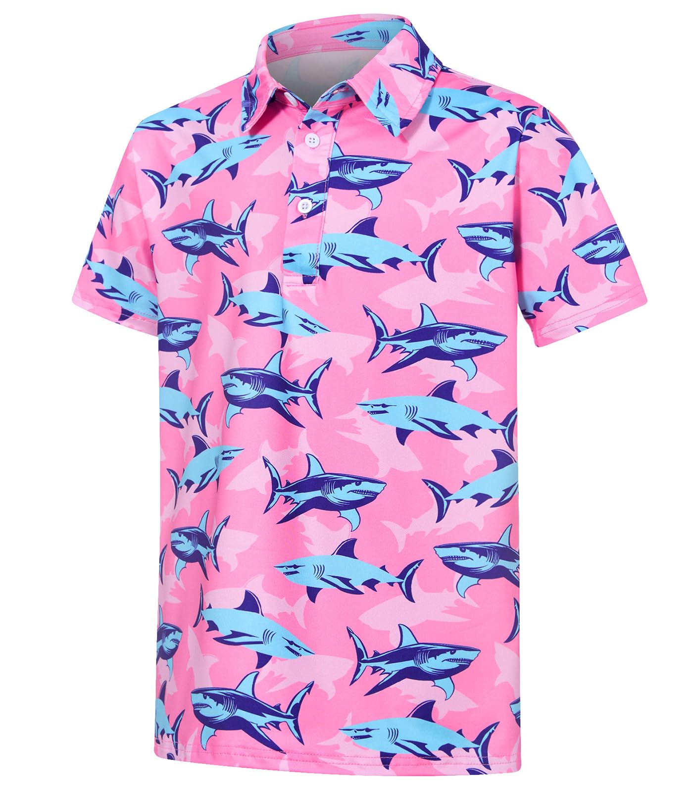 Boys Performance Polo Shirt Short Sleeve Golf Clothes for Hawaiian Active Casual Size 5-14