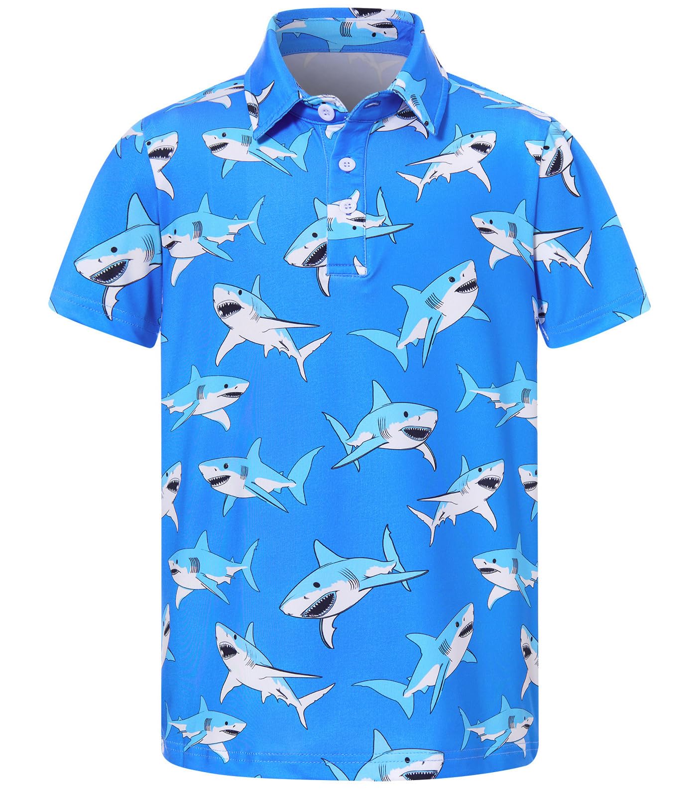 Boys Performance Polo Shirt Short Sleeve Golf Clothes for Hawaiian Active Casual Size 5-14