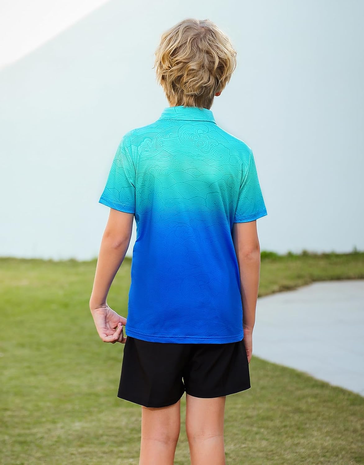 westwolf Boys Hawaiian Polo Shirt Short Sleeve Golf Clothes 5-14T