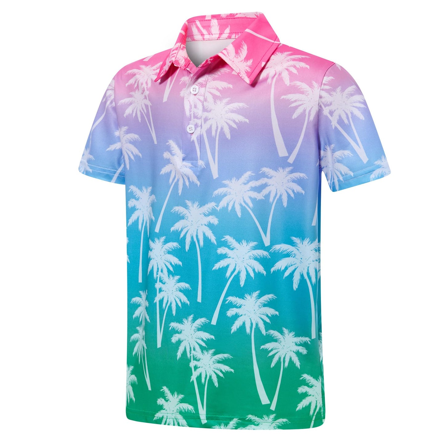 Boys Polo Shirts Hawaiian Golf Clothes Fashion Short Sleeve Kids Cool School Uniform 5-14T