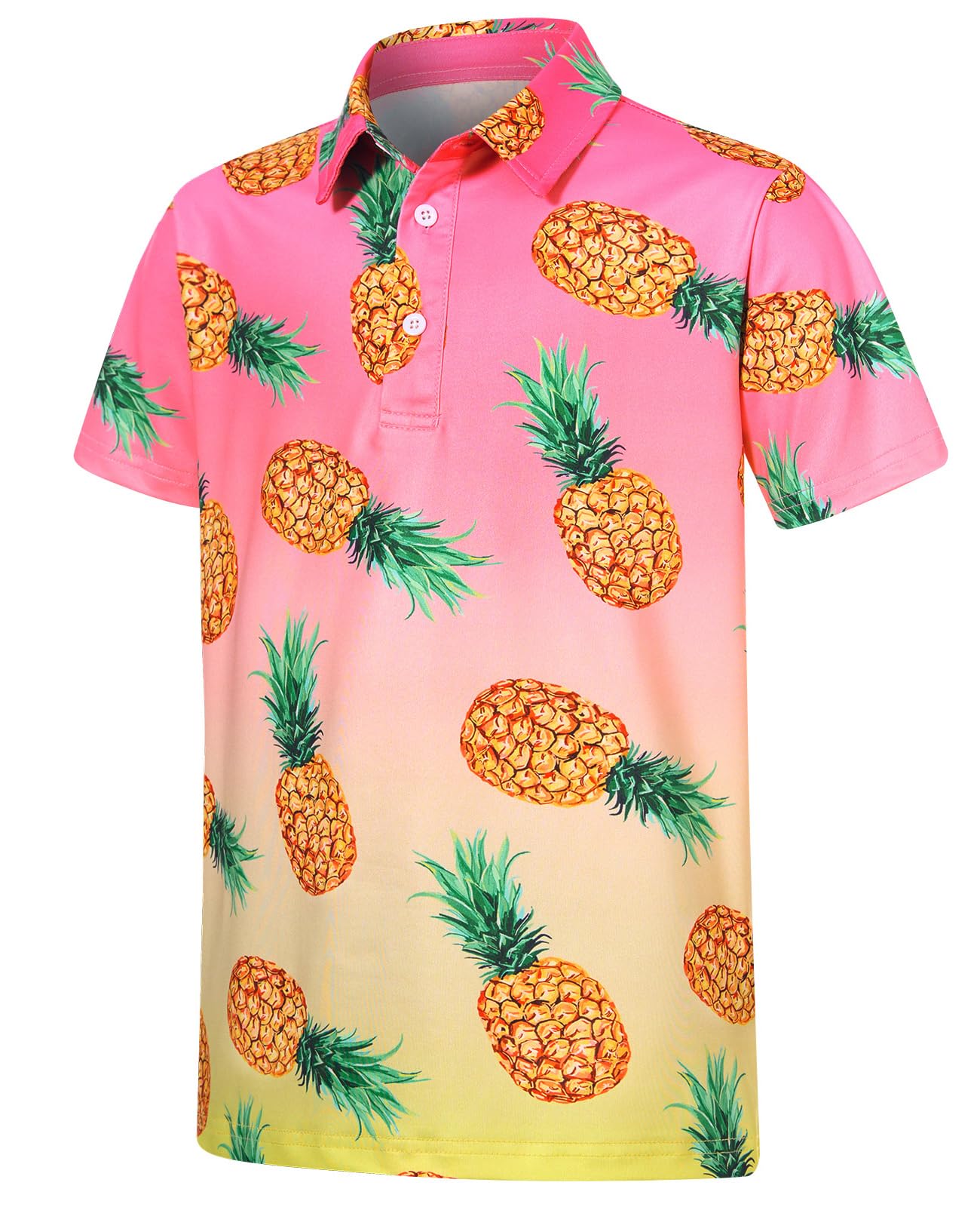 Boys Polo Shirts Hawaiian Golf Clothes Fashion Short Sleeve Kids Cool School Uniform 5-14T