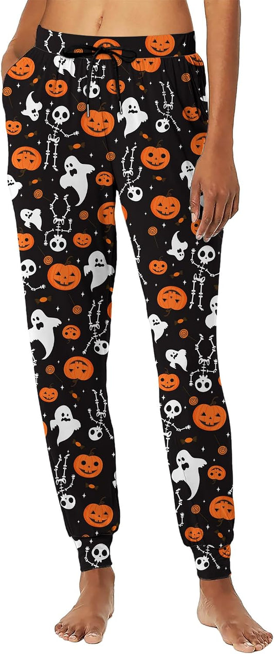 Women's Christmas Pajama Pants Pj Bottoms with Pockets S-XXL