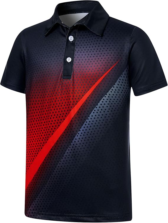 uideazone Boys Polo Shirts Dry Fit Performance Golf Short Sleeve Casual School Uniform Size 5-14