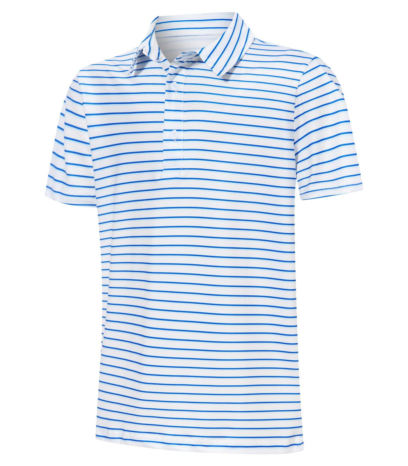 Boys Performance Polo Dry Fit Short Sleeve Golf Stripe Shirt for Active Casual Size 5-14