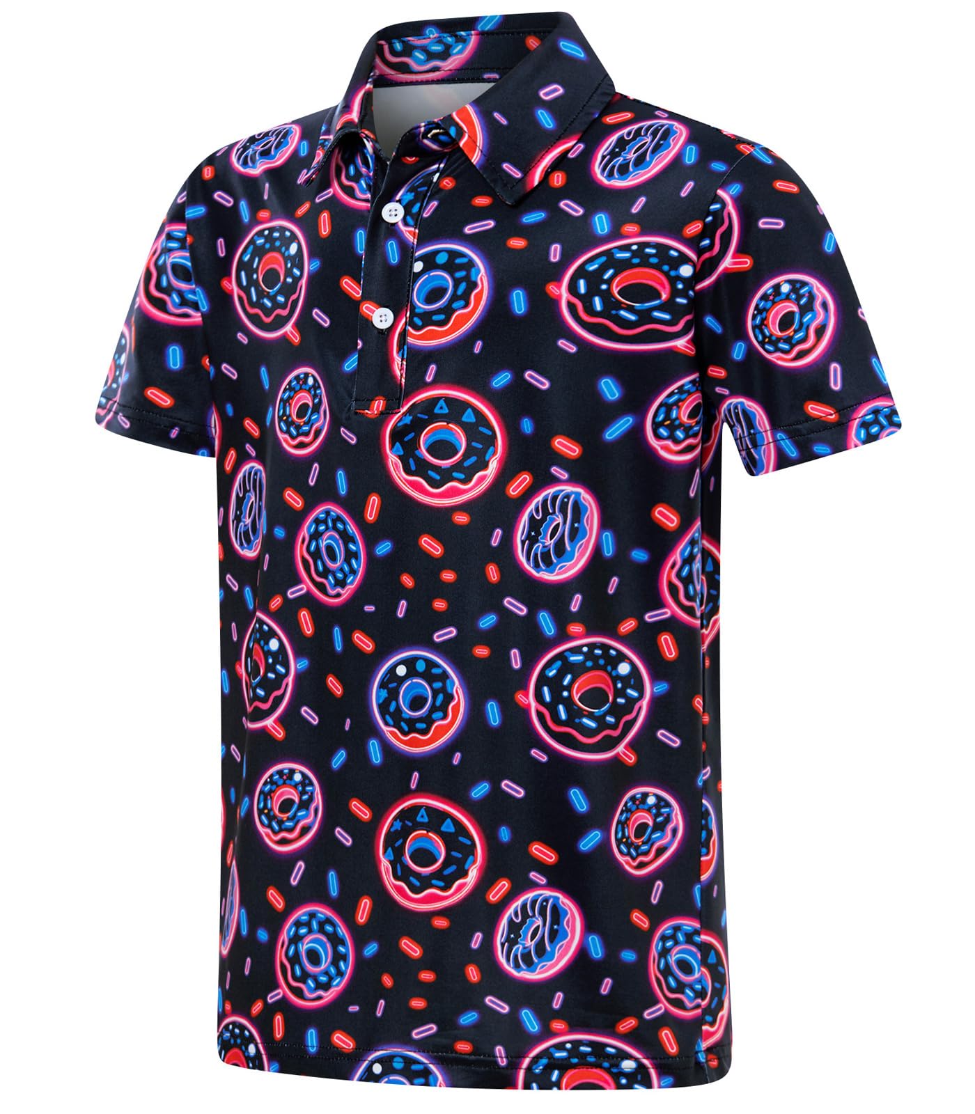 Boys Performance Polo Shirt Short Sleeve Golf Clothes for Hawaiian Active Casual Size 5-14