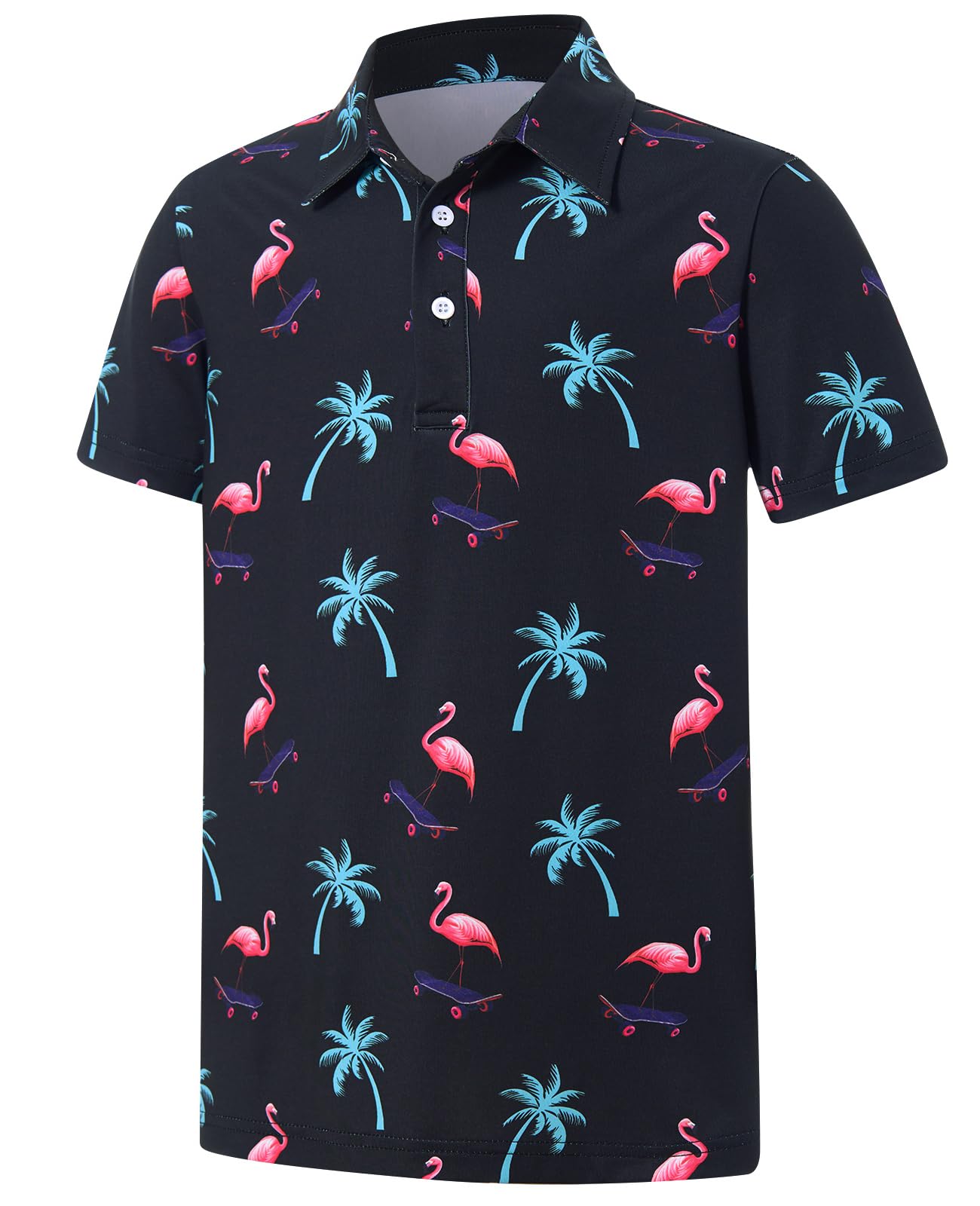 Boys Polo Shirts Hawaiian Golf Clothes Fashion Short Sleeve Kids Cool School Uniform 5-14T