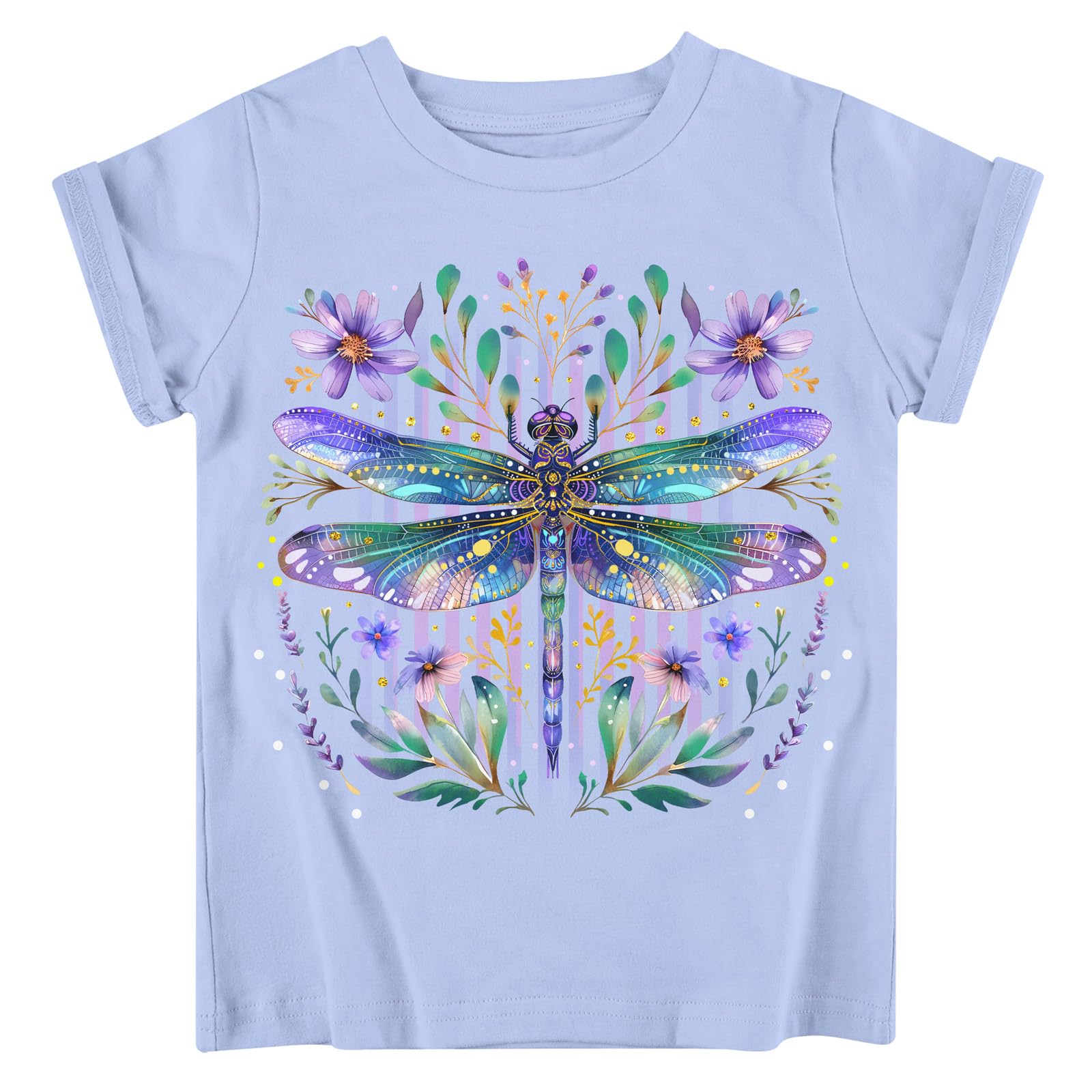 Funnycokid Little Girls T Shirt for Toddler 3-7 Years Kids Tee Graphic Short Sleeve Clothes Tops