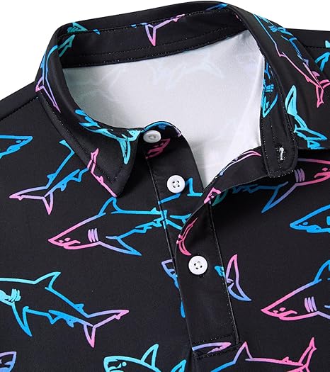 Boys Performance Polo Shirt Short Sleeve Golf Clothes for Active Casual Size 5-14