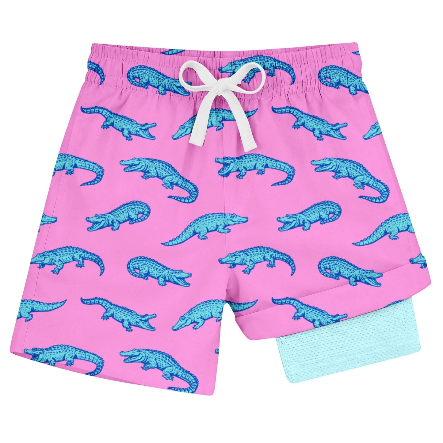 Cozople Boys Swim Trunks Compression Liner Swim Shorts Quick Dry Bathing Suit with Boxer Brief Swimwear 4-10T
