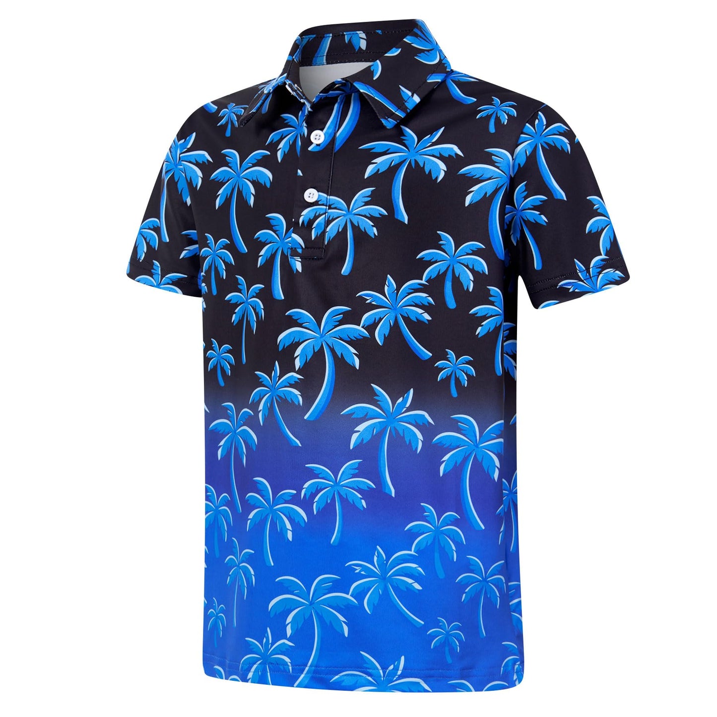 westwolf Boys Hawaiian Polo Shirt Short Sleeve Golf Clothes 5-14T