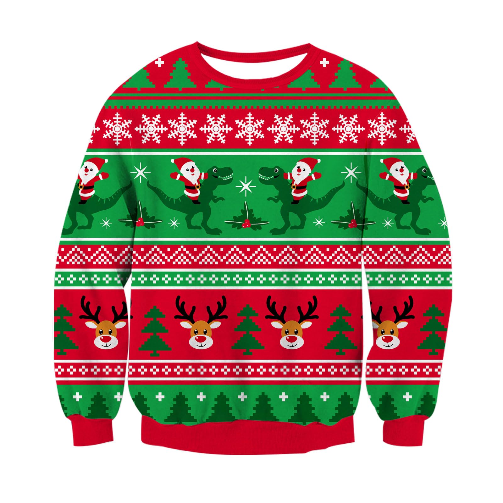 Boys Girls Ugly Christmas Sweater 3D Cool Long Sleeve Knitted Sweatshirt Cozy Crewneck Pullover Jumper 3-12 Years