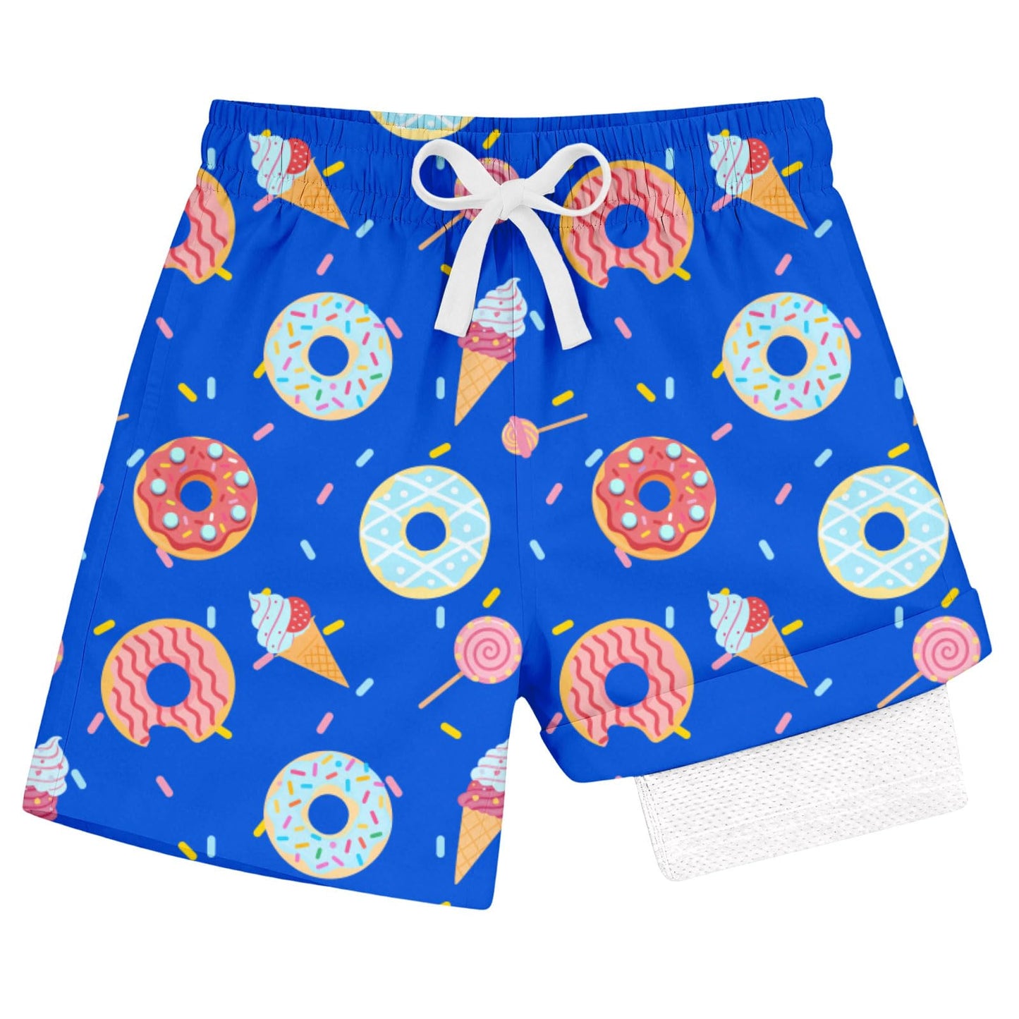 Cozople Boys Swim Trunks Compression Liner Swim Shorts Quick Dry Bathing Suit with Boxer Brief Swimwear 4-10T