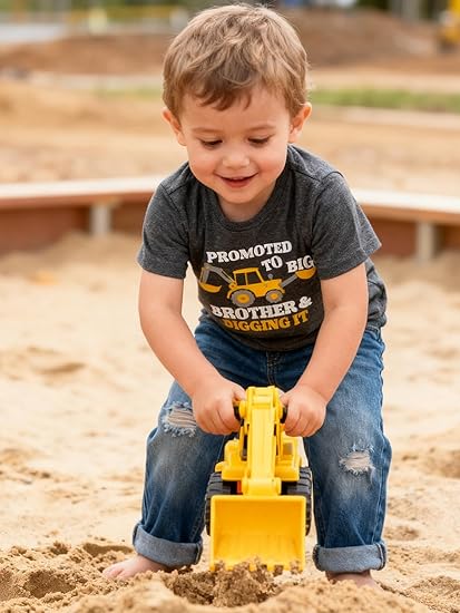 Funnycokid Big Brother T Shirt for Toddler Boys Tee Construction Promoted Short Sleeve 1-6 Years