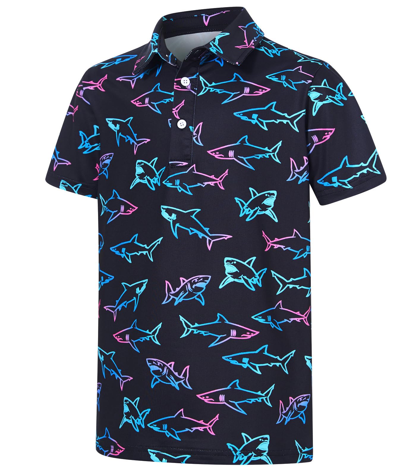 Boys Performance Polo Shirt Short Sleeve Golf Clothes for Hawaiian Active Casual Size 5-14