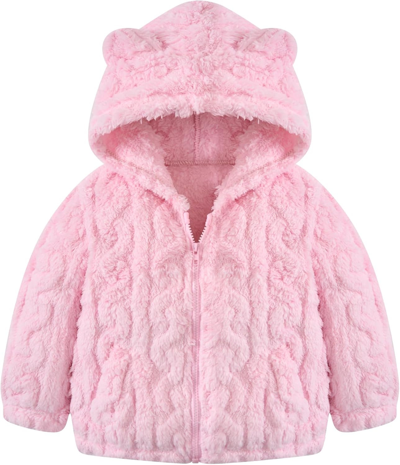 Toddler Fleece Jacket Girls Warm Coats Winter Outerwear 2-6 Years