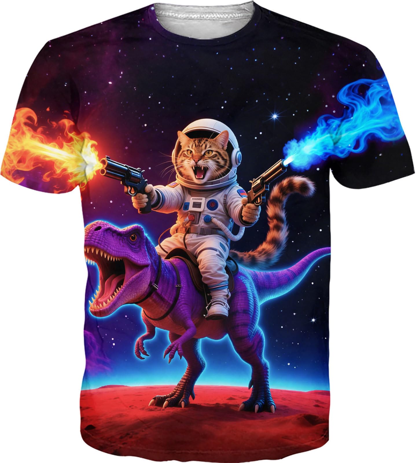 RAISEVERN Mens T-Shirts Cool Novelty Crewneck Short Sleeve Funny Graphic Top Casual Tees for Women