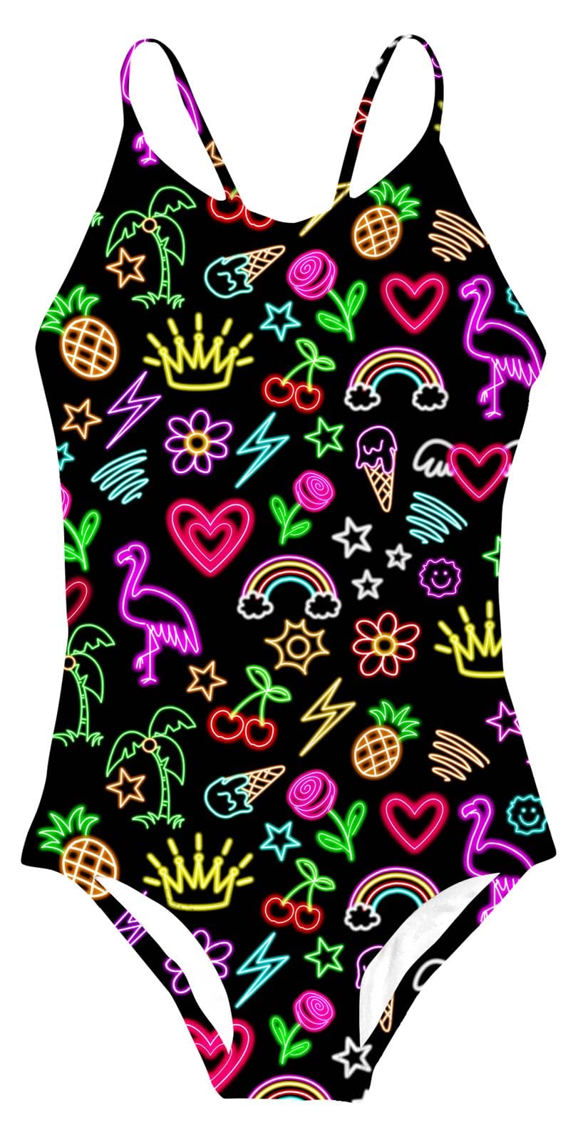 Idgreatim Girls One Piece Swimsuits Quick Dry Beach Swimwear Bathing Suit for Beach 3-12 Years