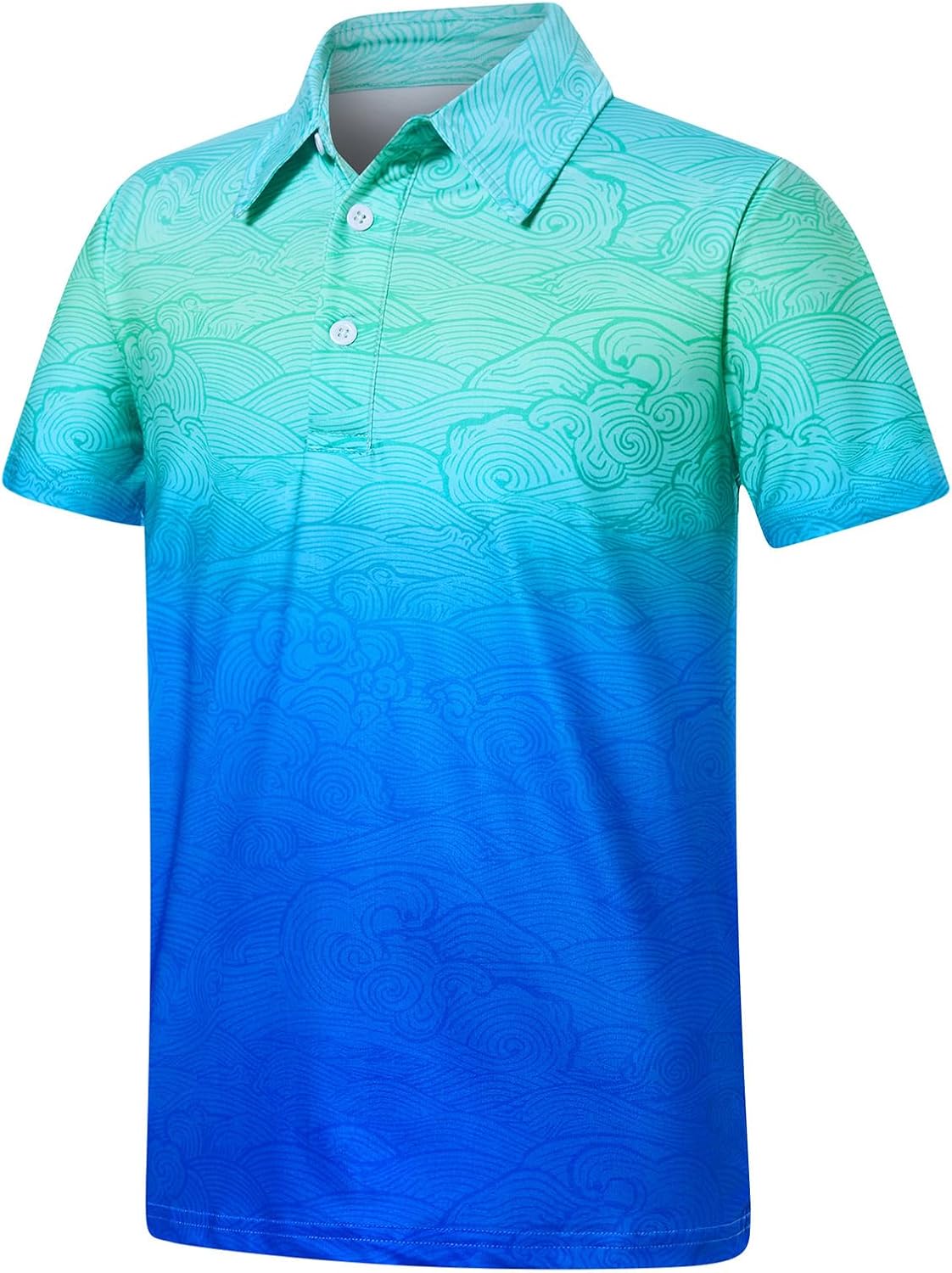 westwolf Boys Hawaiian Polo Shirt Short Sleeve Golf Clothes 5-14T