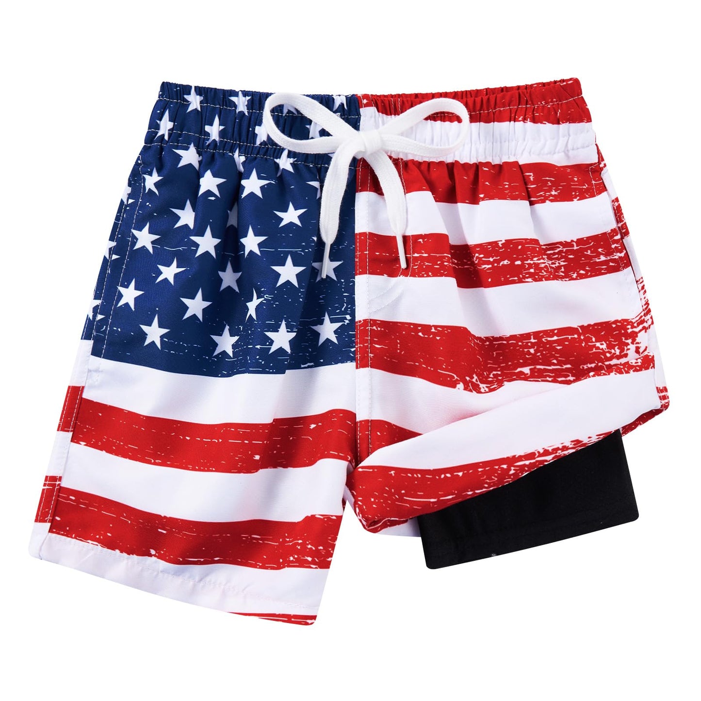 Cozople Boys Swim Trunks Compression Liner Swim Shorts Quick Dry Bathing Suit with Boxer Brief Swimwear 4-10T