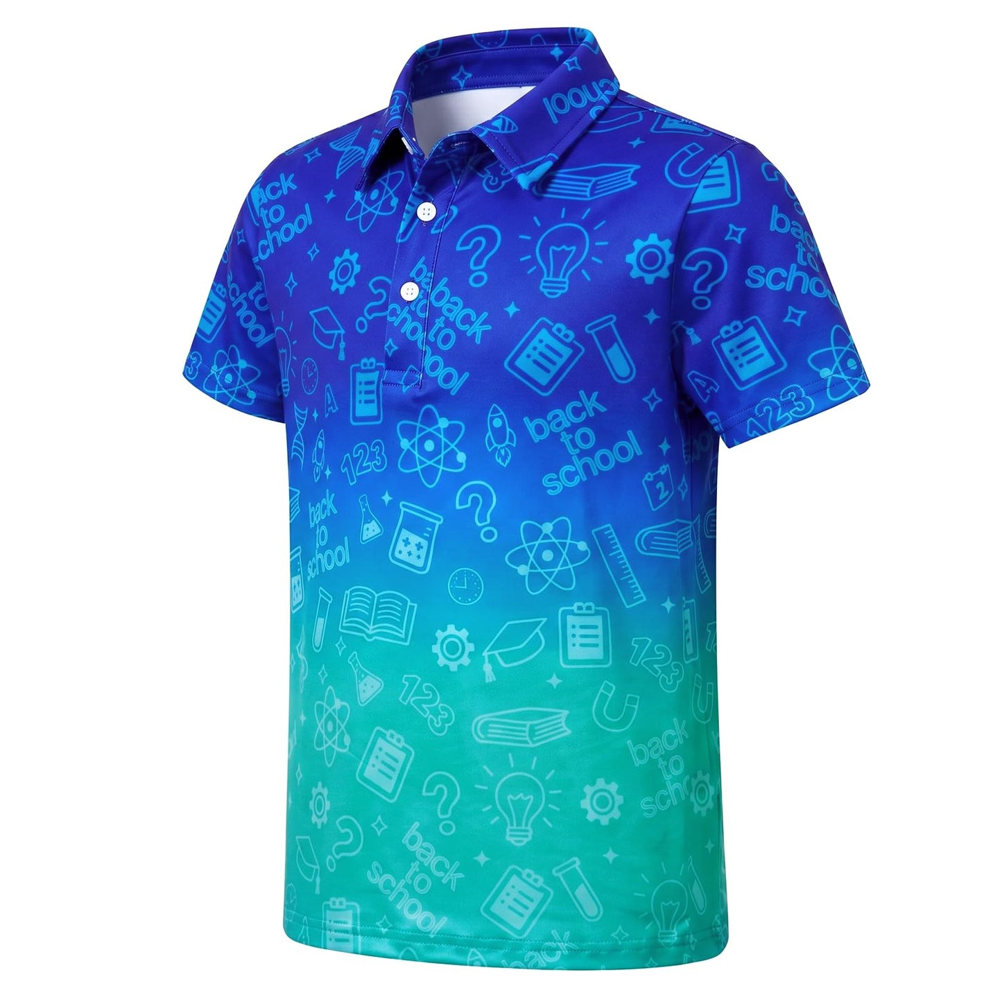 westwolf Boys Hawaiian Polo Shirt Short Sleeve Golf Clothes 5-14T