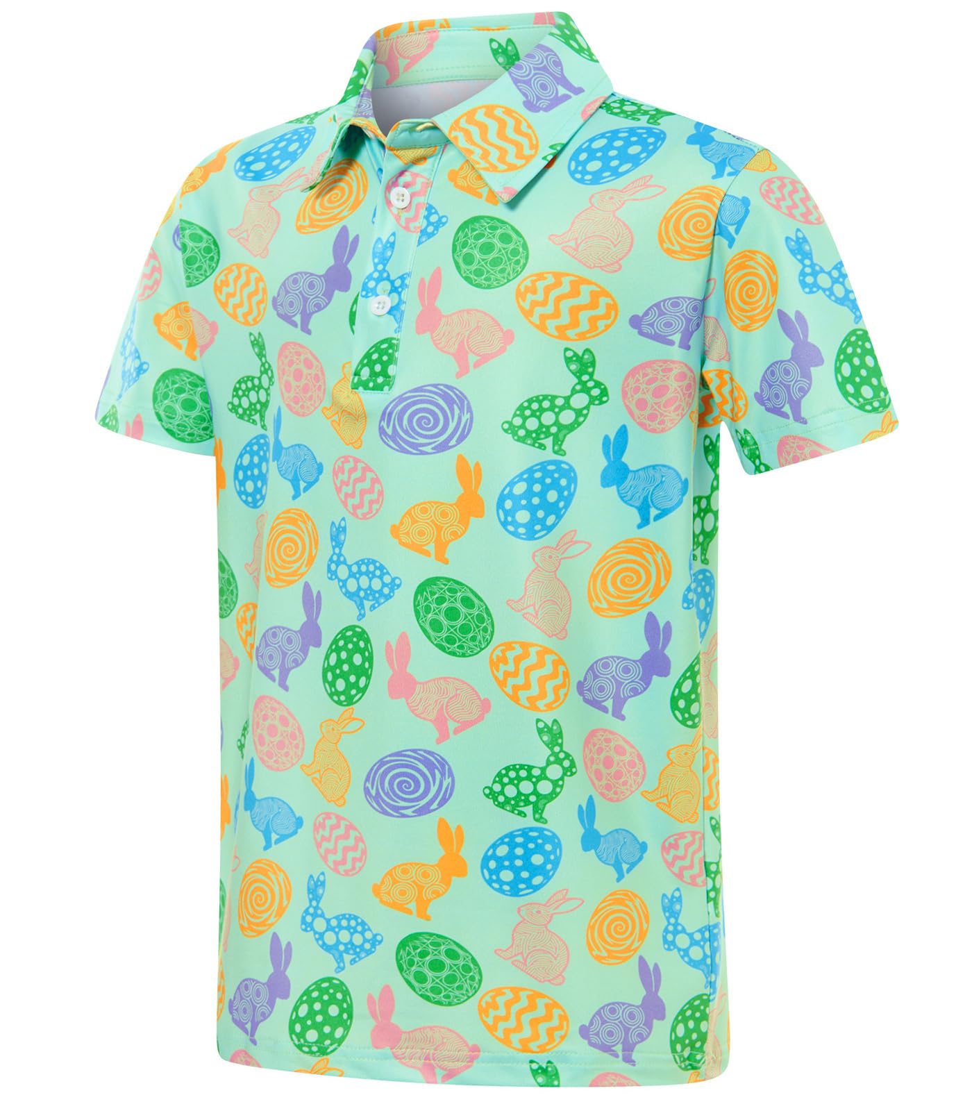 Boys Performance Polo Shirt Short Sleeve Golf Clothes for Hawaiian Active Casual Size 5-14