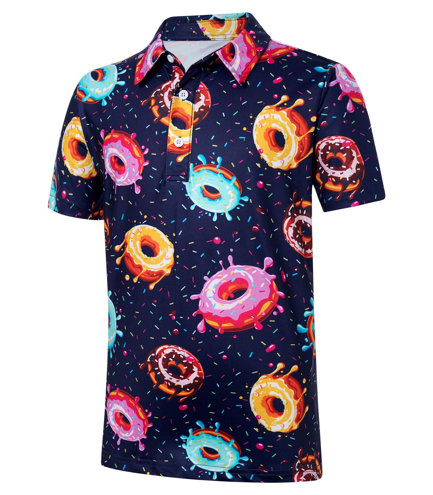 Boys Performance Polo Shirt Short Sleeve Golf Clothes for Hawaiian Active Casual Size 5-14