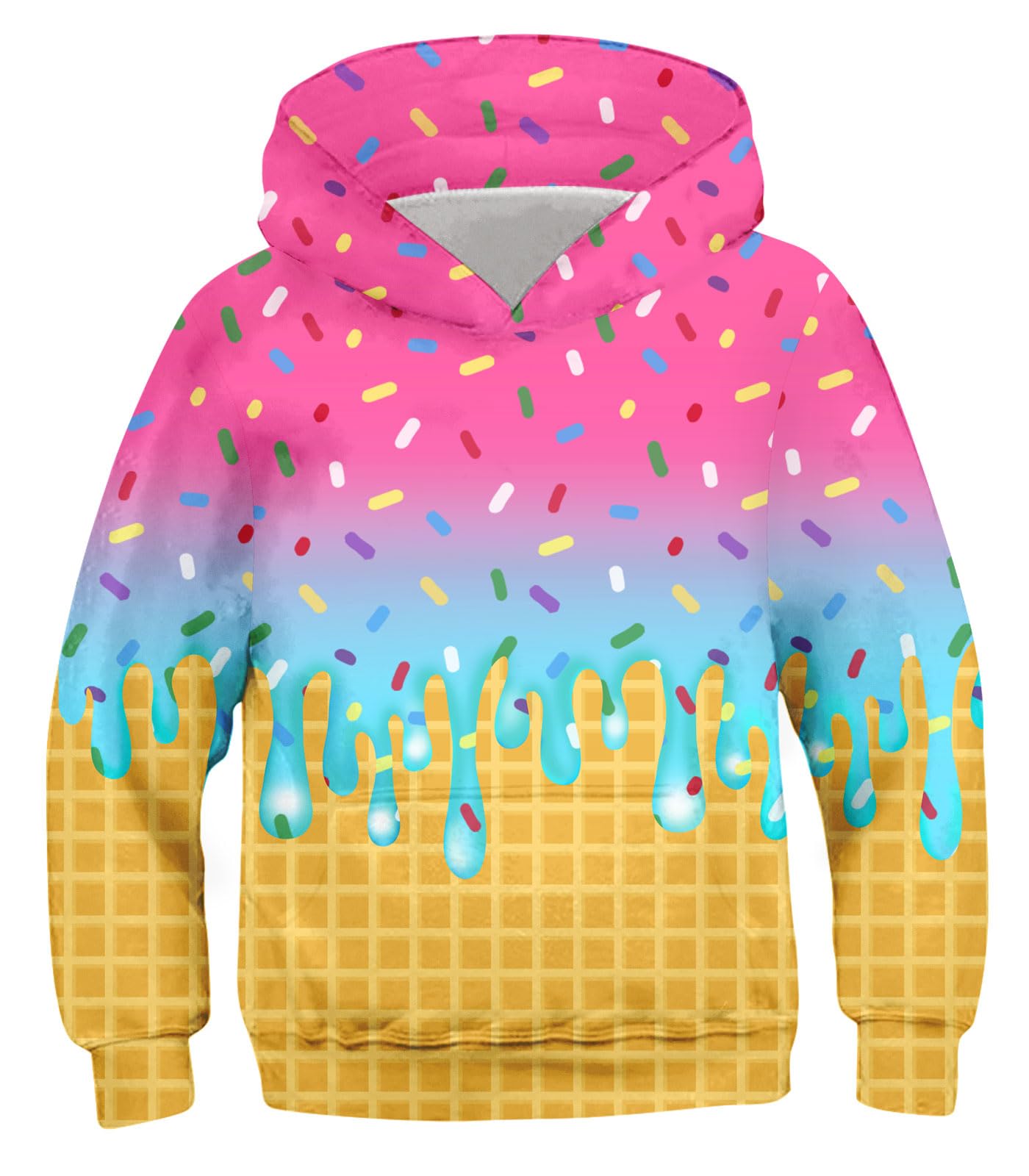 Move Dance Boys Hoodies Ice Cream Baseball Pullover Sweatshirts Size 7-16