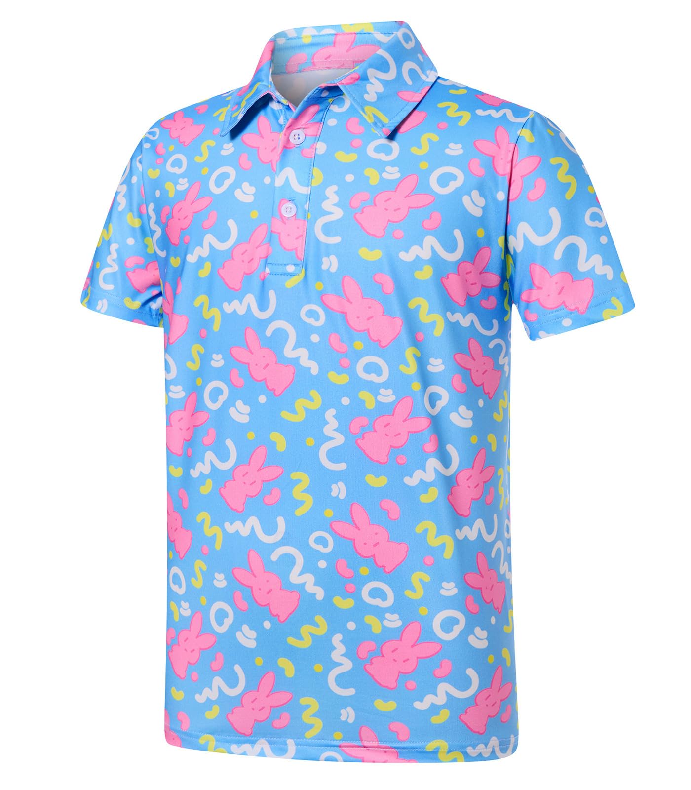 westwolf Boys Hawaiian Polo Shirt Short Sleeve Golf Clothes 5-14T