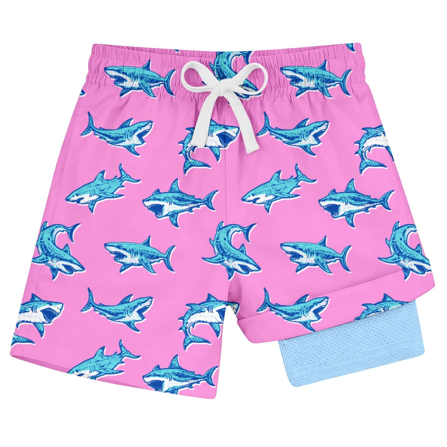 Cozople Boys Swim Trunks Compression Liner Swim Shorts Quick Dry Bathing Suit with Boxer Brief Swimwear 4-10T