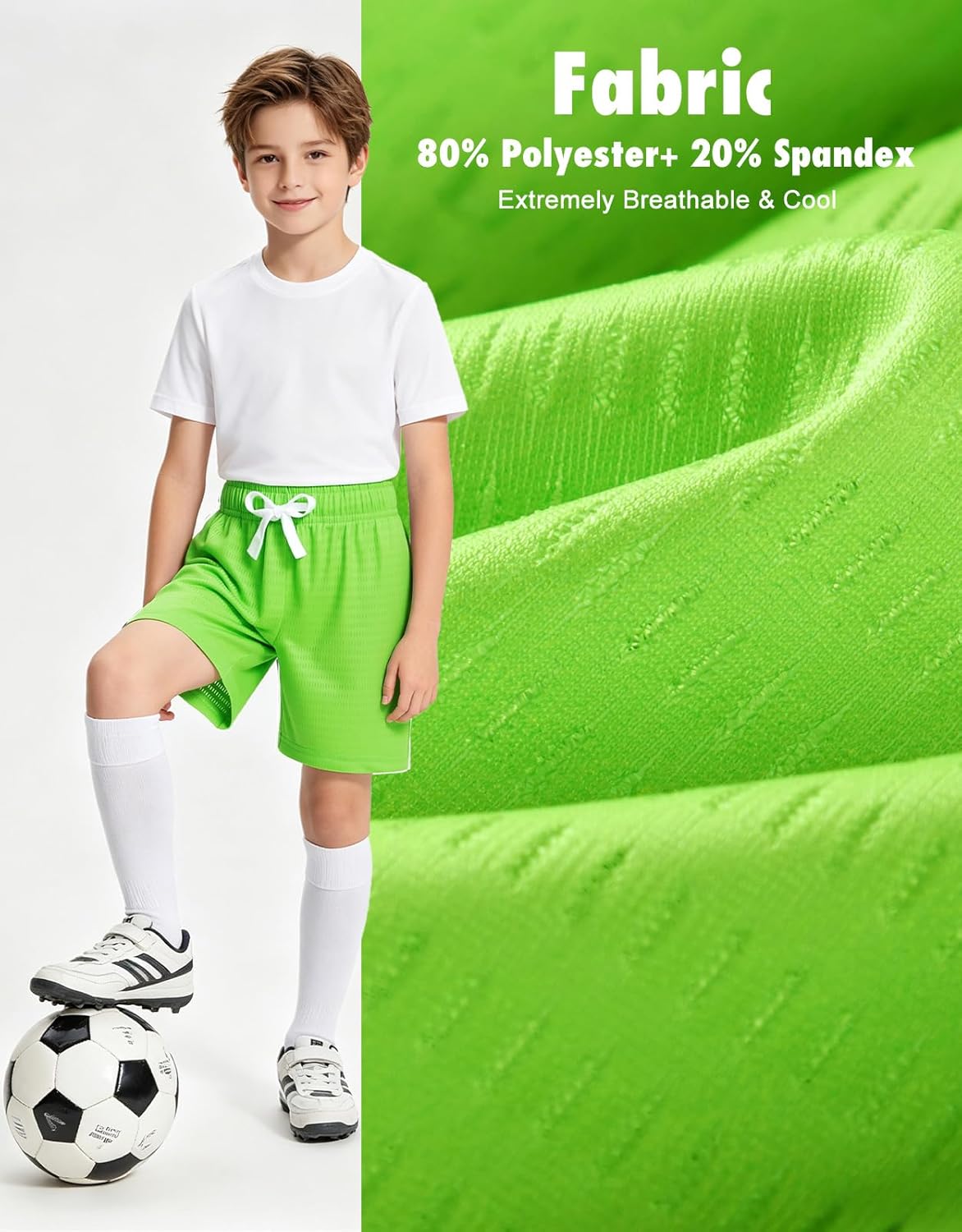 Boys Mesh Athletic Shorts Quick Dry Lightweight Breathable Mesh Shorts with Pockets for Basketball Gym Running Sports