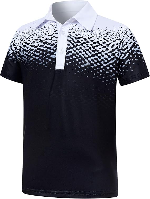 uideazone Boys Polo Shirts Dry Fit Performance Golf Short Sleeve Casual School Uniform Size 5-14
