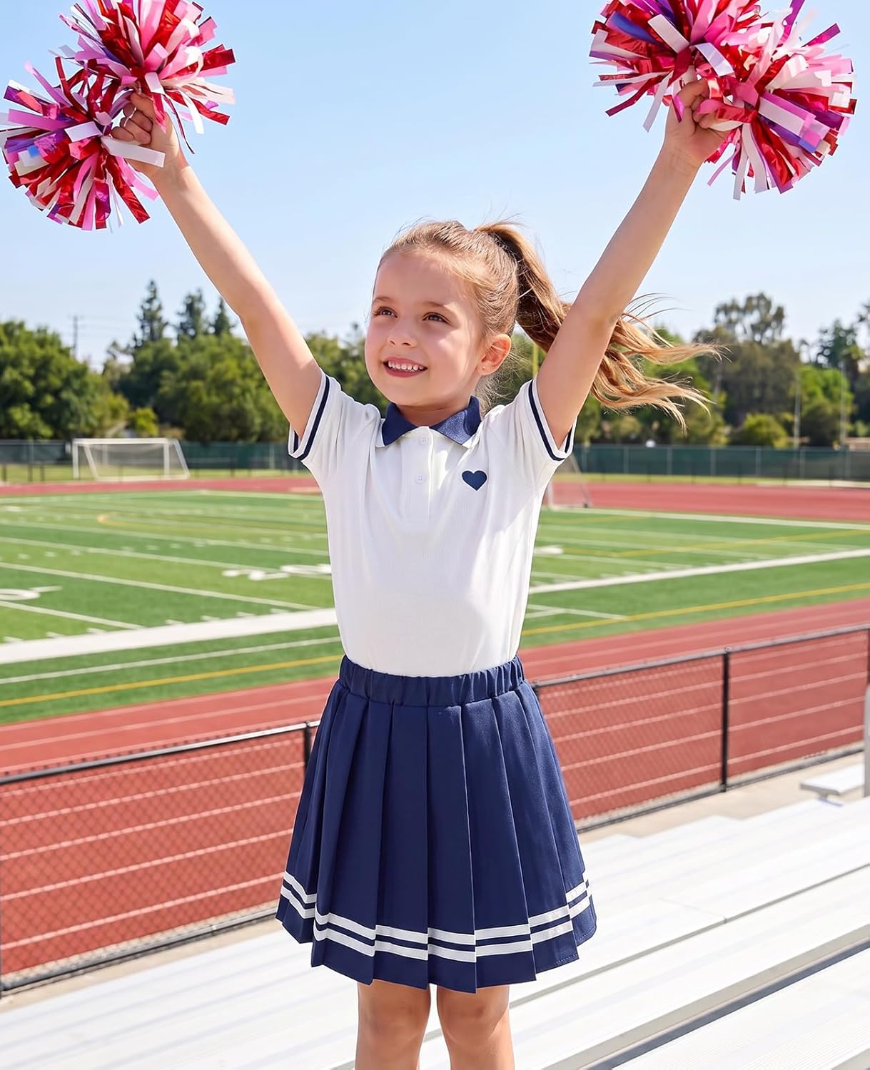 Move Dance Toddler Girls Dress Tennis Clothes Polo Outfit 2 Piece Skirt Set with Shorts 2-7T